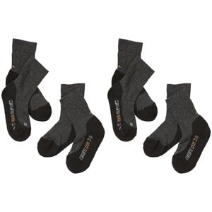 Camano children 2 pairs of sports socks with reinforced heel and lace boys & girls stockings, size. 31-34, black (black + anthracite 05)