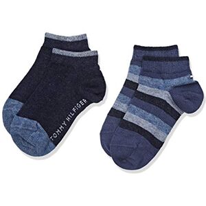 Tommy Hilfiger TH Kids Unisex Children's Socks, Basic Stripe Quarter 2P Socks, Pack of 2 31-34