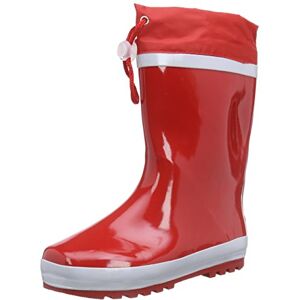 Playshoes Kids’ Natural Rubber Wellies Warm Unisex Rain Boots with Inner Lining Red 32/33 EU