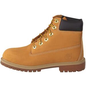 Timberland Jungen Unisex Kinder 6 Inch Premium Waterproof (Toddler) Schnürstiefel, Gelb Wheat Nubuck, 22 EU