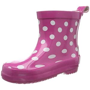 Playshoes Unisex Children's Wellington Boots, Half-Shaft Rain Boots, Pink Dots