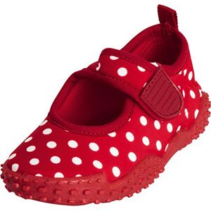 Playshoes Girls' Aqua Shoes Polka Dots, Red Spots