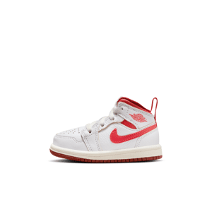 Jordan 1 Mid SE-sko til babyer/småbørn - hvid hvid 19.5