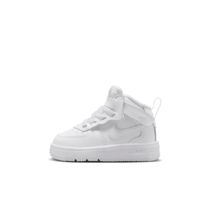Nike Force 1 Mid EasyOn-sko til babyer/småbørn - hvid hvid 23.5