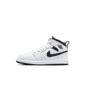Jordan 1 Mid-sko til mindre børn - hvid hvid 32
