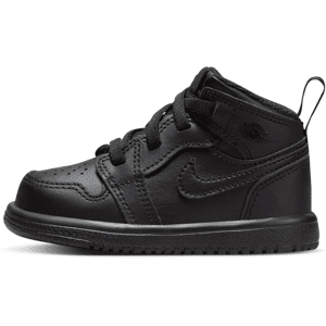 Jordan 1 Mid Alt-sko til babyer/småbørn - sort sort 23.5