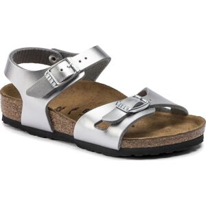 Birkenstock Kids' Rio Electric Metallic Silver 25, Electric Metallic Silver