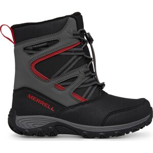 Merrell Kids' Outback Snow Boot 2.0 Waterproof Grey/Black/Red 36, Grey/Black/Red