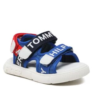 Tommy Hilfiger Logo Velcro Sandal T3C2-32910-1590 ROYAL/BLUE/RED 35