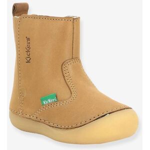 Botines de piel para bebé Socool Cho KICKERS® Primeros Pasos beige claro liso