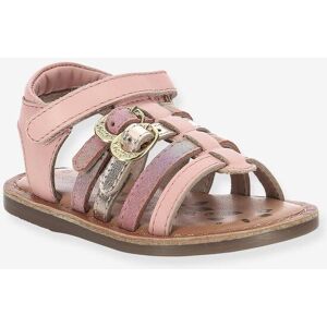 Sandalias de piel Diveta KICKERS® rosa claro liso