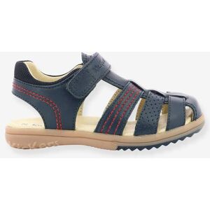 Sandalias de piel Platinium KICKERS® azul oscuro liso