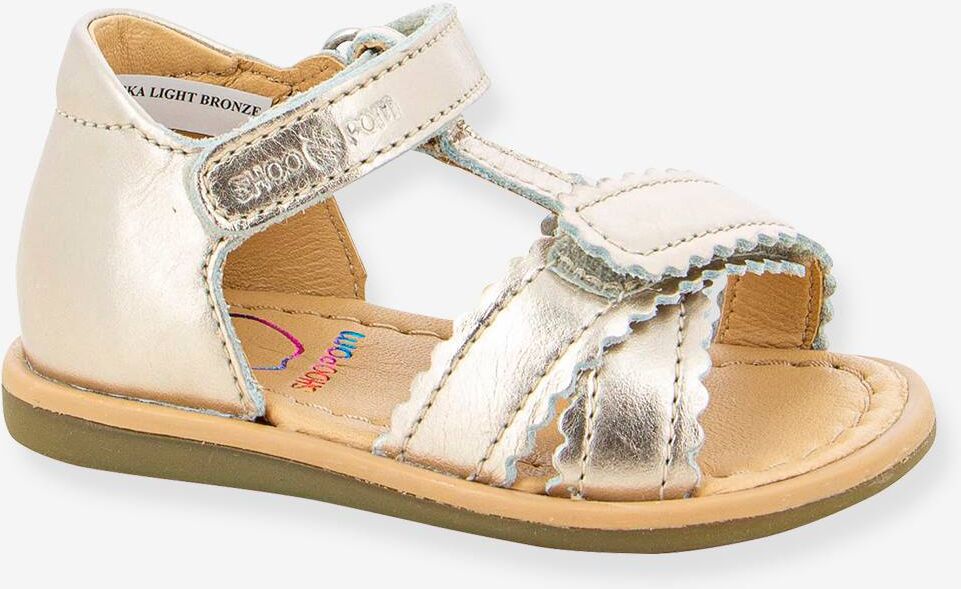 Sandalias Tity Cross SHOO POM® para bebé beige dorado