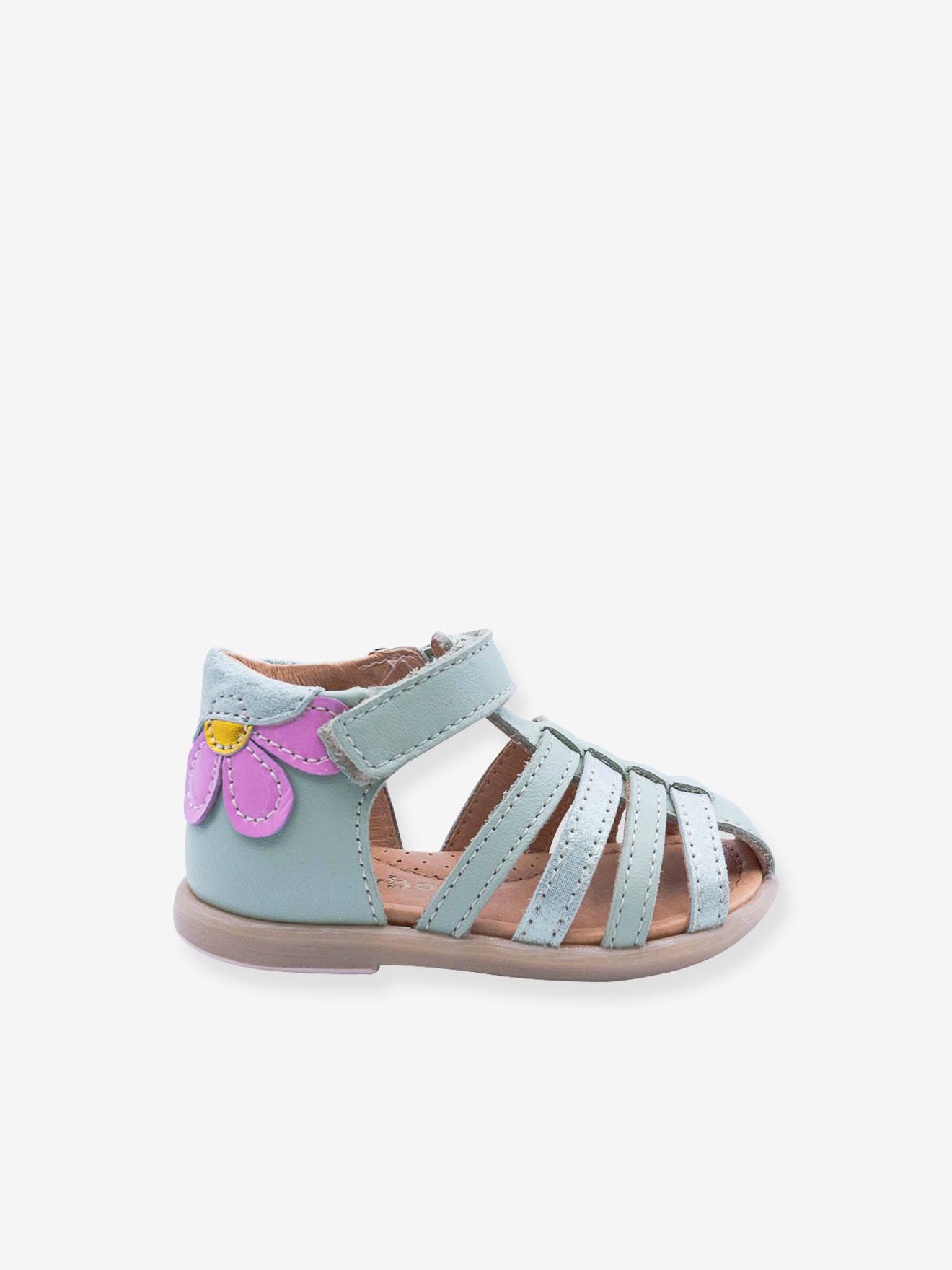 Sandalias de piel 4251B021 Babybotte® para bebé verde agua