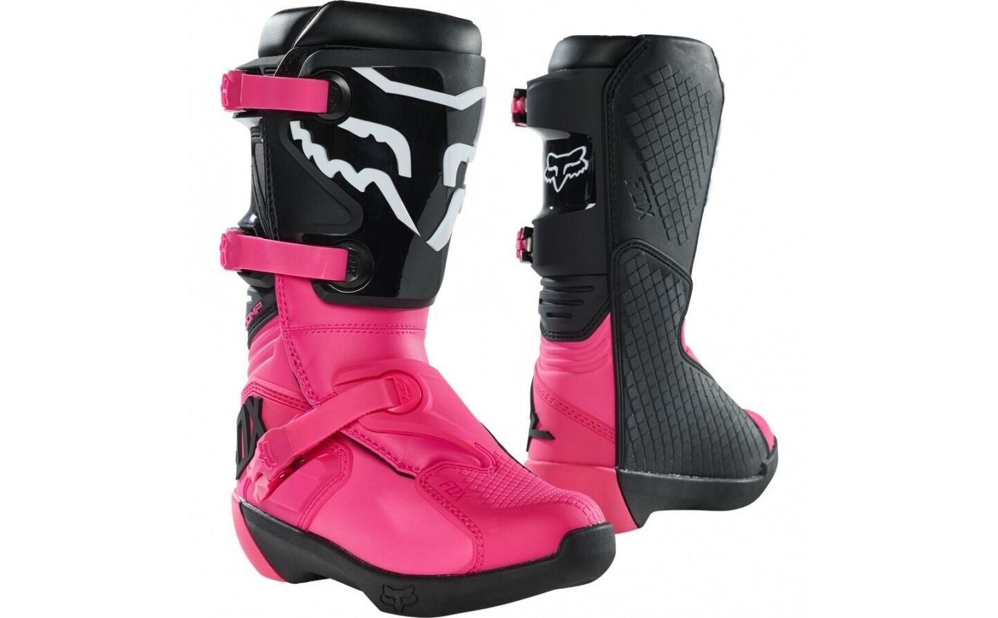 Botas Fox Infantil Comp Negro Rosa  27689-285