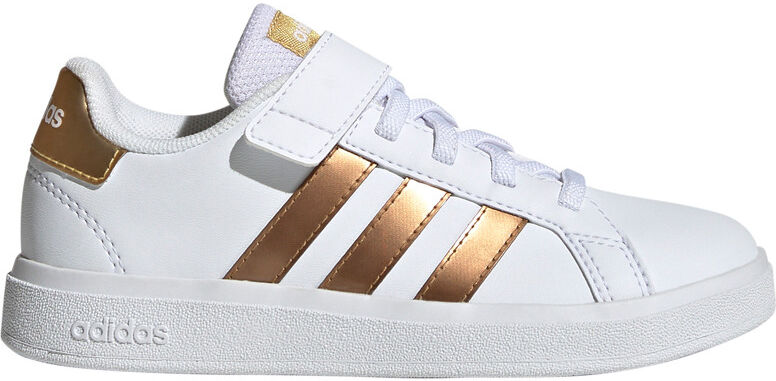 Adidas grand court sustainable lifestyle court elastic lace and top strap zapatilla moda niño Blanco (30)