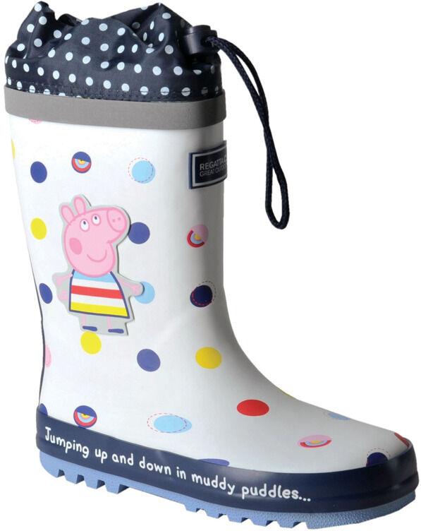 Regatta peppasplash welly bota agua niño Blanco (32)