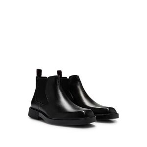 HUGO Leather Chelsea boots with signature pull loop