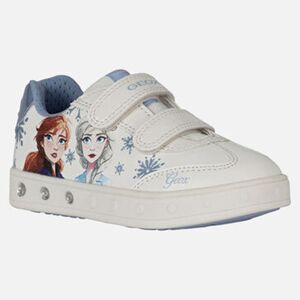 Geox - Sneakers Skylin La reine des neiges blanches Blanc - Publicité
