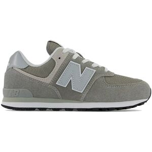 New Balance - Baskets en Mesh & Velours de Cuir 574 grises Gris - Publicité