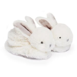 Doudou Gift Set Booties With Rattle chaussons bébés 0-6 m Rabbit 1 pcs - Publicité