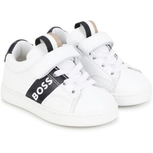 Boss Baskets cuir scratch et lacets GARCON 27 Blanc - Publicité