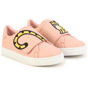 Kenzo KIDS Baskets scratchées cuir brodé UNISEXE 28 Rose - Publicité