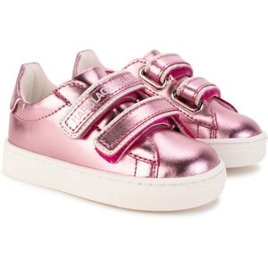 KARL LAGERFELD KIDS Baskets basses cuir métallisé FILLE 22 Rose - Publicité