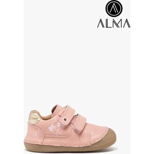 Chaussures premiers pas en cuir souple à double scratch bébé fille - Alma - 20 - rose - ALMA rose - Publicité