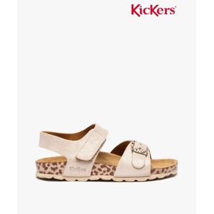 Sandales fille à paillettes avec semelle à motifs - Kickers - 31 - beige - KICKERS beige - Publicité