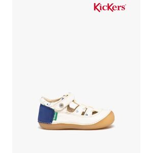 Chaussures premiers pas garçon dessus ajouré à motifs - Kickers - 23 - blanc - KICKERS blanc - Publicité