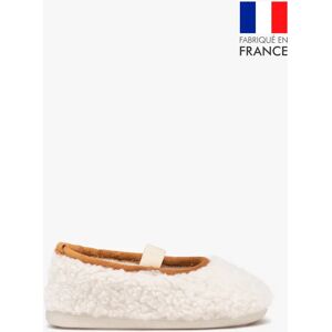 Chaussons fille ballerines fourrées dessus en Sherpa - 27 - beige - GEMO beige - Publicité