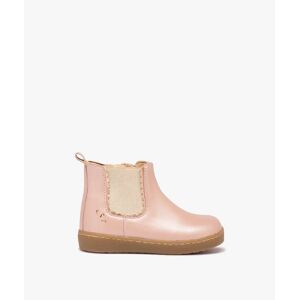 Boots fille en cuir uni style Chelsea - NA! - 20 - rose - NA! rose - Publicité