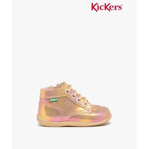 Chaussures premiers pas bébé fille en cuir imprimé fleuri - Kickers - 22 - multicolore - KICKERS multicolore - Publicité