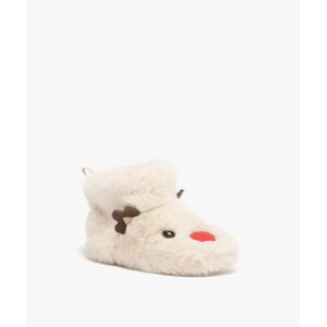 Chaussons bébé Noël boots en forme de cerf à nez rouge - 20 - beige - GEMO beige - Publicité
