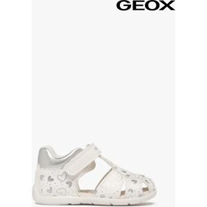 Sandales bébé fille à bout et talon fermés petits coeurs à paillettes - Geox - 24 - blanc - GEOX blanc - Publicité