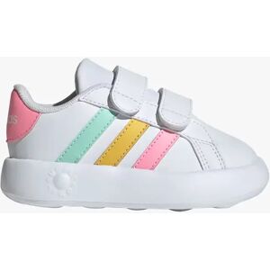 Baskets bébé fille unies à double scratch avec semelle souple – Adidas - 22 - blanc - ADIDAS blanc - Publicité