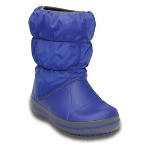 Crocs Bottes Enfant Kids' Winter Puff Boot Bleues et grises Taille 24-25 - Publicité