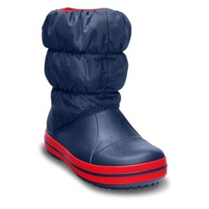 Crocs Bottes Enfant Kids' Winter Puff Boot Bleu marine et rouge Taille 25-26 - Publicité