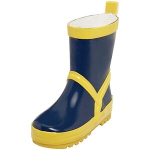 Playshoes Bottes enfant caoutchouc bleu marine/jaune