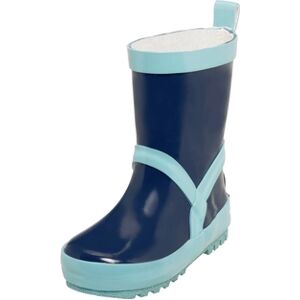 Playshoes Bottes marine en caoutchouc / bleu clair 26/27