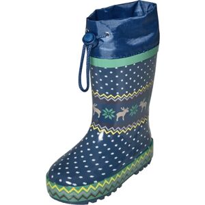 Playshoes Bottes de pluie norvégiennes doublées bleu 20