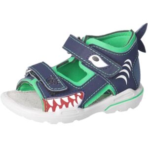 PEPINO Sandales enfant scratch Sharki nautic/vert fluo largeur moyenne