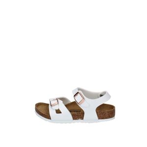 RIO (BIRKO-FLOR KIDS) Sandalo da bambina BIRKENSTOCK con due fasce e cinturini regolabili 35/WHITE-N - Publicité