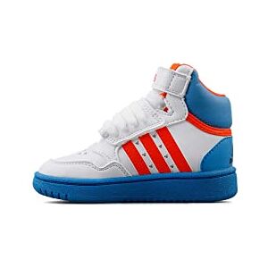 Adidas Hoops Mid 3.0 Mickey AC I Sneaker, FTWR White/Impact Orange/Pulse Blue, Numeric_26 EU - Publicité