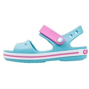 Crocs Sandales Crocband, sandales unisexes pour enfants, légères et bien ajustées, bleu aqua digital, taille 22-23 EU - Publicité