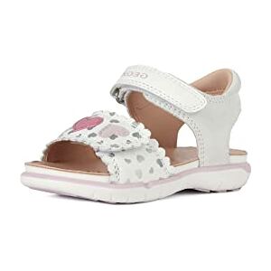 Geox B Sandal Delhi Girl, Blanc/Rose, 25 EU - Publicité