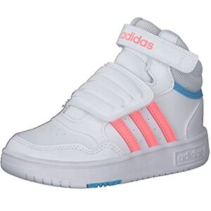 Adidas Mixte enfant Hoops Mid 3.0 Ac I Sneaker, Ftwr White Acid Red Sky Rush, 23.5 EU - Publicité