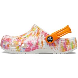 Crocs Classic Tie-Dye Graphic Clog K, Sabots Mixte, Orange Zing/Multi, 33/34 EU - Publicité