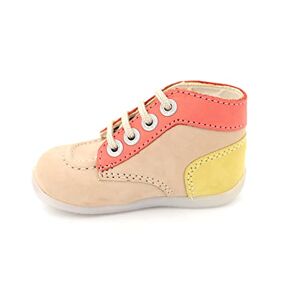 Kickers Mixte enfant Bonbon-2 Bottine, Beige Rose Jaune, 22 EU - Publicité